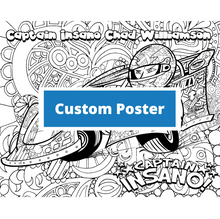 Load image into Gallery viewer, CAPTAIN INSANO - JUMBO Poster Personally Customized Racecar!  (48in x 60in) Custom